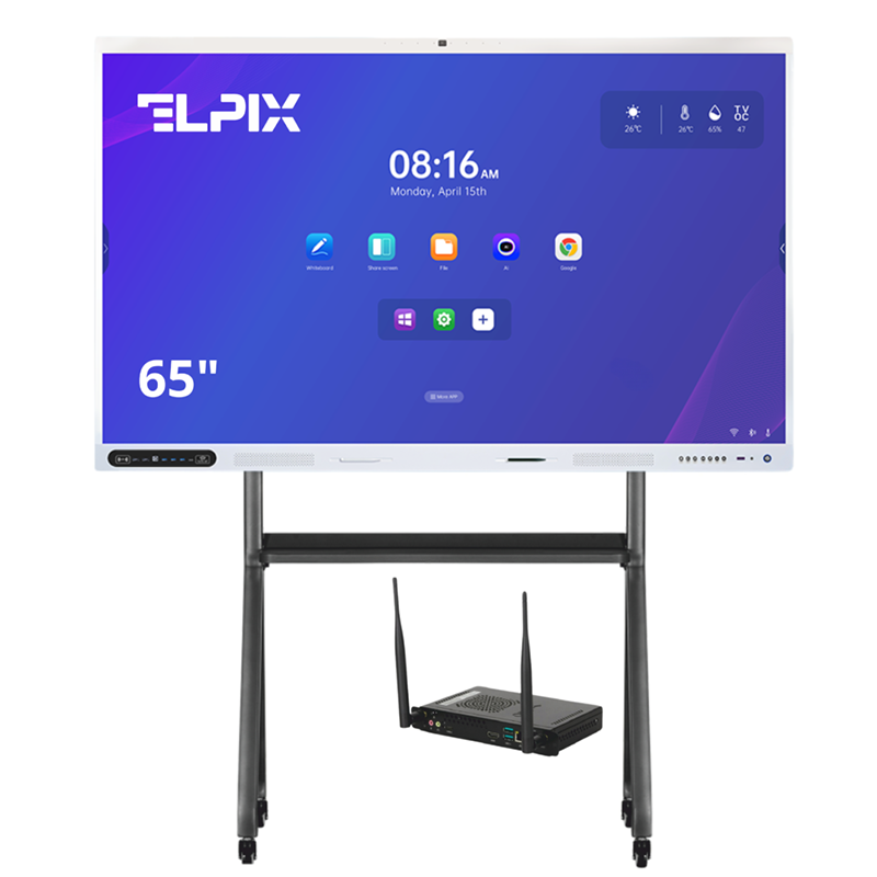 Інтерактивна панель Elpix Z3 65" (65Z3RK3588), OPS ПК (I5-13450HX/16/512/W11Pro), мобільний стенд